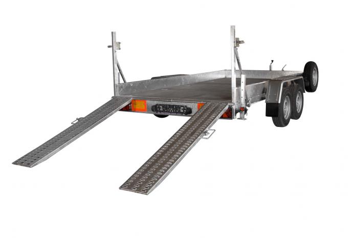 Remorque porte-engins BORO K-4027 - 2,7T, 5,75m, 2 essieux freinés - Châssis galvanisé_0