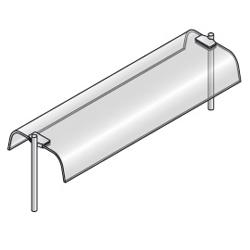 Superstructure avec vitre courbe double DPA/V221 - Accessoires pour vitrines réfrigérées - Dimensions 2090x460xh400 mm_0