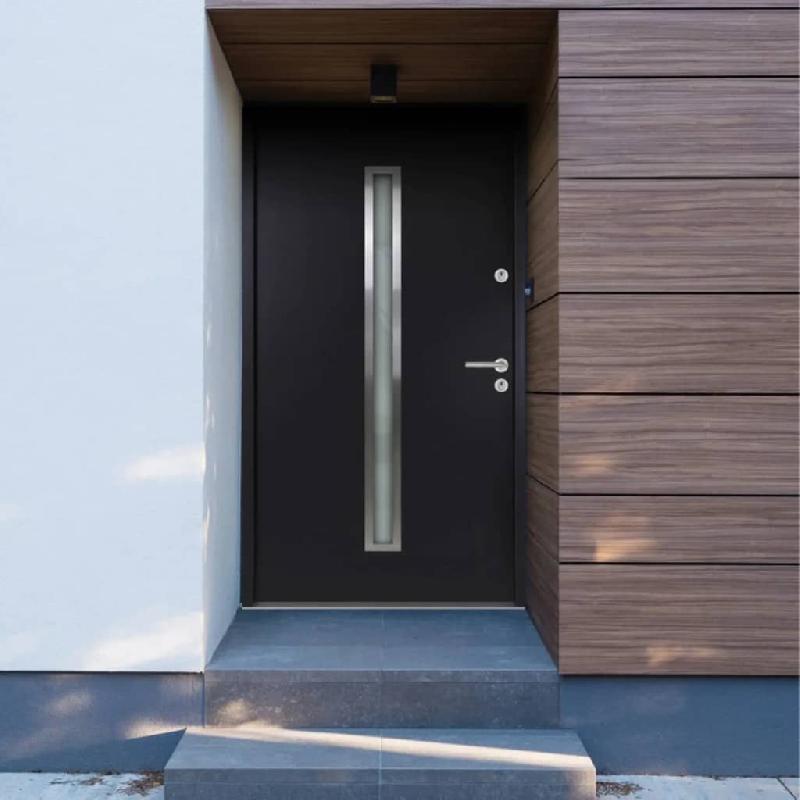 Vidaxl porte d'entrée anthracite 110x207,5 cm aluminium 3190529_0