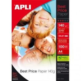 AGIPA POCHETTE DE 100 FEUILLES PAPIER PHOTO BRILLANT BEST PRICE 140G A4