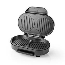 Appareil à Hamburger électrique 1000W 10.5Cm Revêtement anti adhésif NEDIS - gris KAHM100BK_0