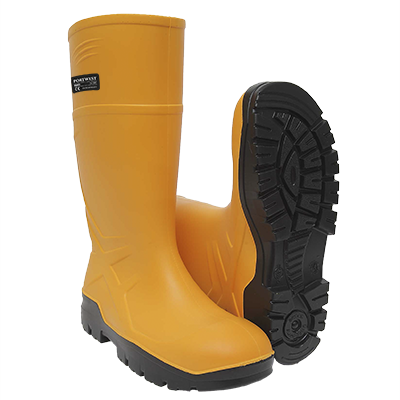 Bottes de sécurité PU S5 CI FO jaunes FD95, taille 41 - isolation contre le froid et semelle anti-perforation_0