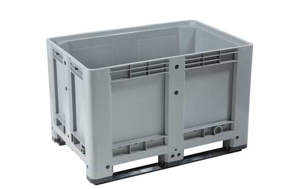 Caisse-palette en plastique 800x1200 mm - 2 semelles - 470L - CPP812/470/2S_0