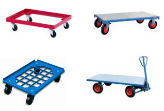 Chariots plateaux roulants - rouleurs pour charges de 150 à 1200 kg - compatibles bacs et caisses encastrables_0