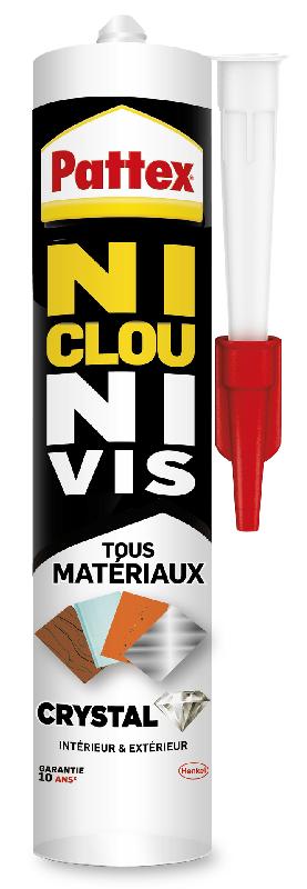 Colle de fixation Pattex Ni Clou Ni Vis - 290g transparent - intérieure et extérieure, sans solvant, multi-supports_0