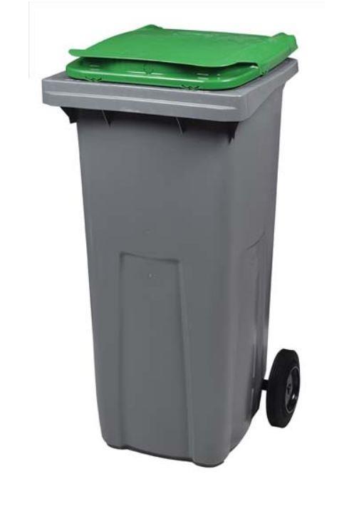 Conteneur Korok 2 roues 120L - disponible en plusieurs coloris - plastique polyéthylène haute densité_0