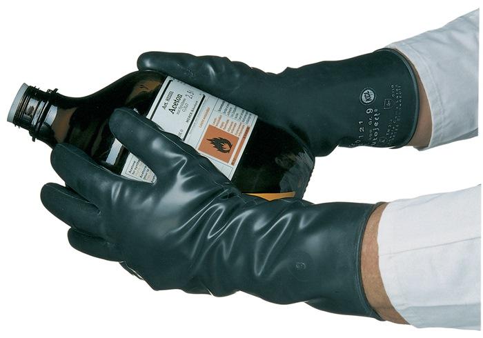 Gant de protection chimique Butoject 898 taille 9 noire EN 388, EN 374 catégorie EPI III HONEYWELL_0