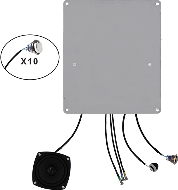 Kit d'interphonie audio Full IP/SIP à 10 boutons d'appel -  XE K-AUDIO-10B_0