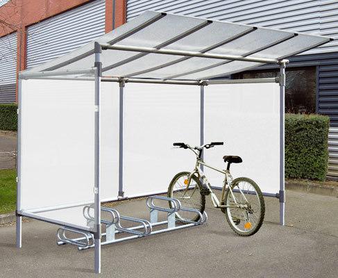 Garage à Vélo / Abri De Jardin 1,8 X 1,8 M – Bâche Polyéthylène, Armature Acier – Porte 150x130 Cm, Ancres Incluses