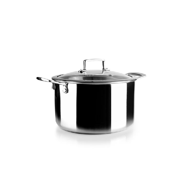 Marmite triply naturel 26 cm -  Argent Rond Aluminium Ibili 35x28.5 cm - argenté aluminium 653826_0