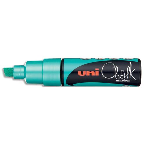 MARQUEUR CRAIE UNI-BALL CHALK MARKER - POINTE BISEAUTEE LARGE 1,8-8MM - COLORIS VERT METAL