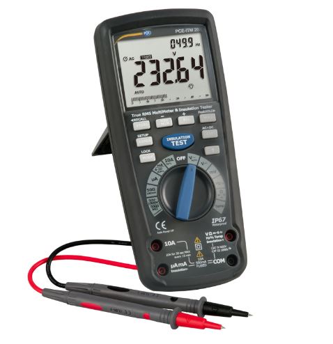Multimètre d'isolation PCE-ITM 20 - PCE Instruments avec mesure de fréquence, capacité et mémoire interne_0