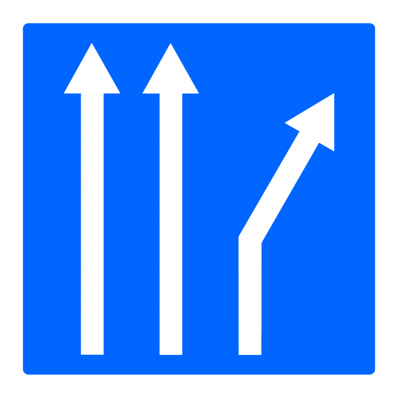 Panneau indication C24b - Voies affectées (3 lignes) - WP Signalisation - Recyclable et éco-responsable_0