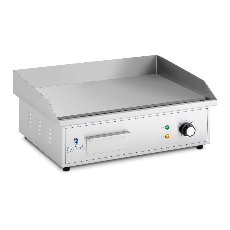 Plancha électrique professionnelle - À poser - Plaque lisse en fonte de fer - 530 x 350 mm - 3 000 W - Royal Catering - 14_0004060_0
