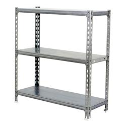 PROREGAL Étagère pour charges lourdes SMALL METAL SHARK | HxLxP 100x90x40cm | Charge du compartiment 180kg | Galvanisé - gris métal PR_RS137-16_0