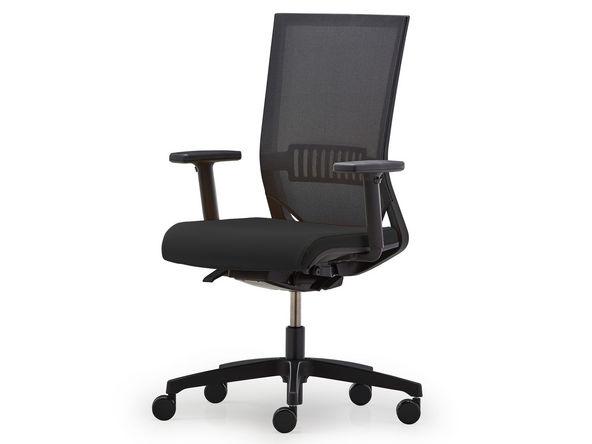 Siège de bureau Brenner synchrone - dossier résille - accoudoirs réglables_0
