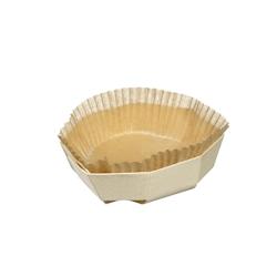 SOLIA Barquette bois ronde + papier cuisson 110x110x35 mm - par 300 pièces - WA00036_0