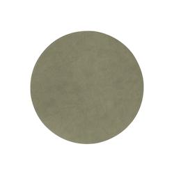 Stil Casa, set de 12 sous-plat unies, polyuréthane cousu, Ø 20 cm, finition dollar couleur moutarde. - STP20D-MUD_0