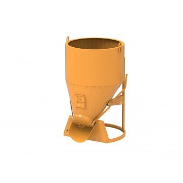 142 bennes à béton - distributrice droite à déversement latéral - capacité 150L - trappe large_0