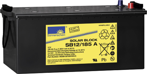 Batterie gel 12 v 185 ah SB12/185A solar block SONNENSCHEIN_0