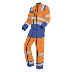 Cepovett - Combinaison avec 2 Zip Fluo Safe XP Orange / Bleu Taille XS - XS orange 3603624997496_0