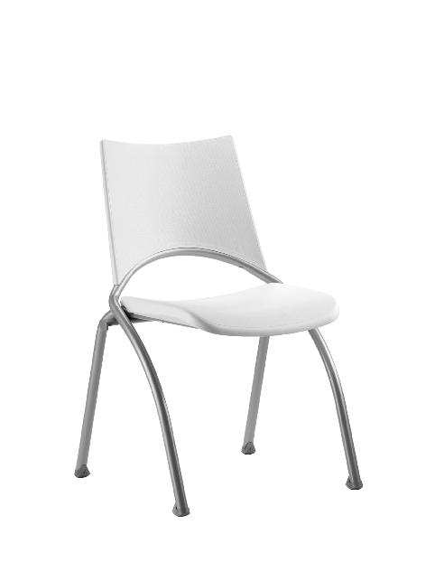 CHAISE ALINÉA POLYPROPYLÈNE PIÈTEMENT GRIS ALU BLANC/BLANC_0