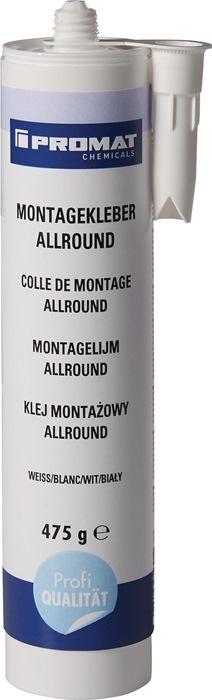 Colle de montage allround blanc 475 g - Cartouche PROMAT CHEMICALS - Mono-composant, dispersion acrylique_0