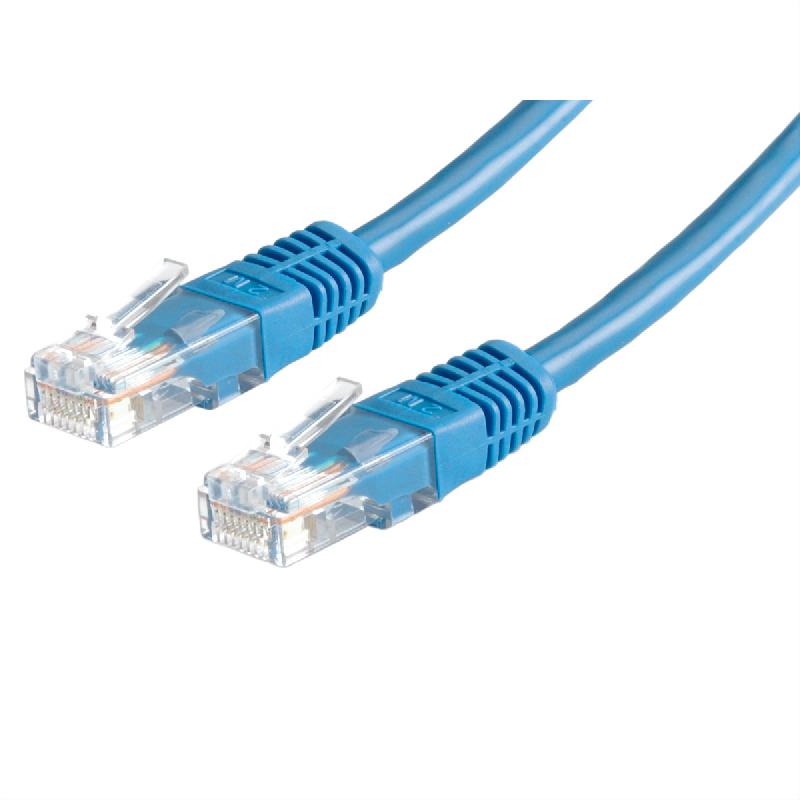 Cordon VALUE Cat.6 (Classe E) UTP confectionné, bleu, 0,5 m_0