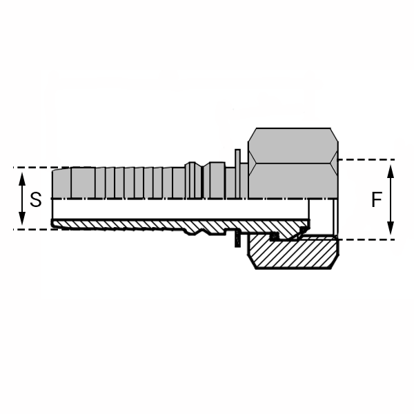 Embouts cylindriques BSPPFemelle - Droit (DKR-IN) - Cône 60° - Filetage Withworth - IFBSP00808 - IN 13 FBSP 1/2 DKO_0