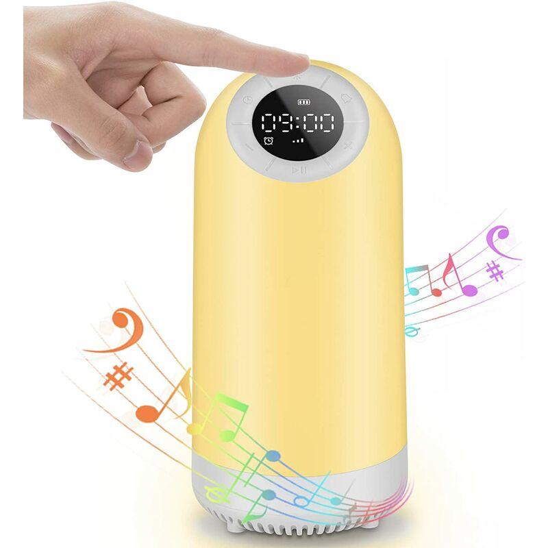 7 EN 1 LAMPE DE CHEVET TACILE ENCEINTE BLUETOOTH MUSIQUE EN FRANÇAISE USB RECHARGEABLE TIMMING FM RADIO RÉVEIL NUMÉRIQUE VEILLEUSE LED MULTICOLORE