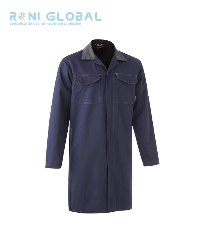 Blouse de travail en coton et polyester sans métal - 4 poches - IRAZU COVERGUARD - Marine ou Gris_0