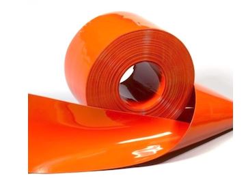 Lanière orange 2280 x 190 x 2 mm - Pour extrémité de rideau chambre froide positive - Marque Fermod_0