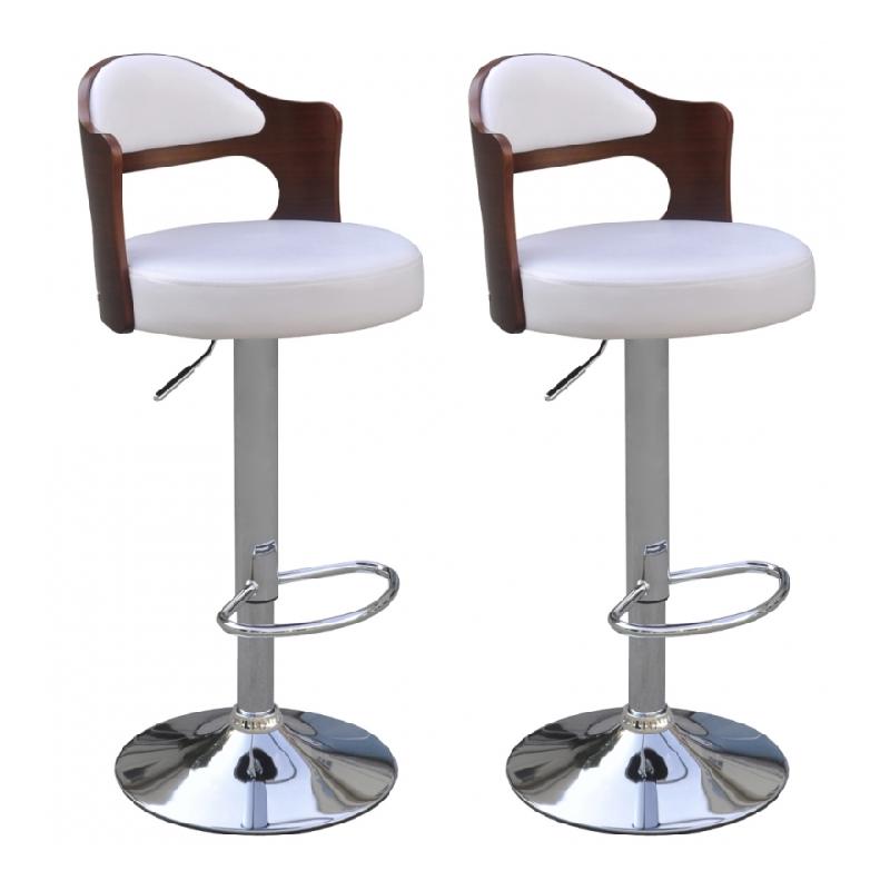 Lot De 2 Tabourets De Bar Gris Design Abs Helloshop26