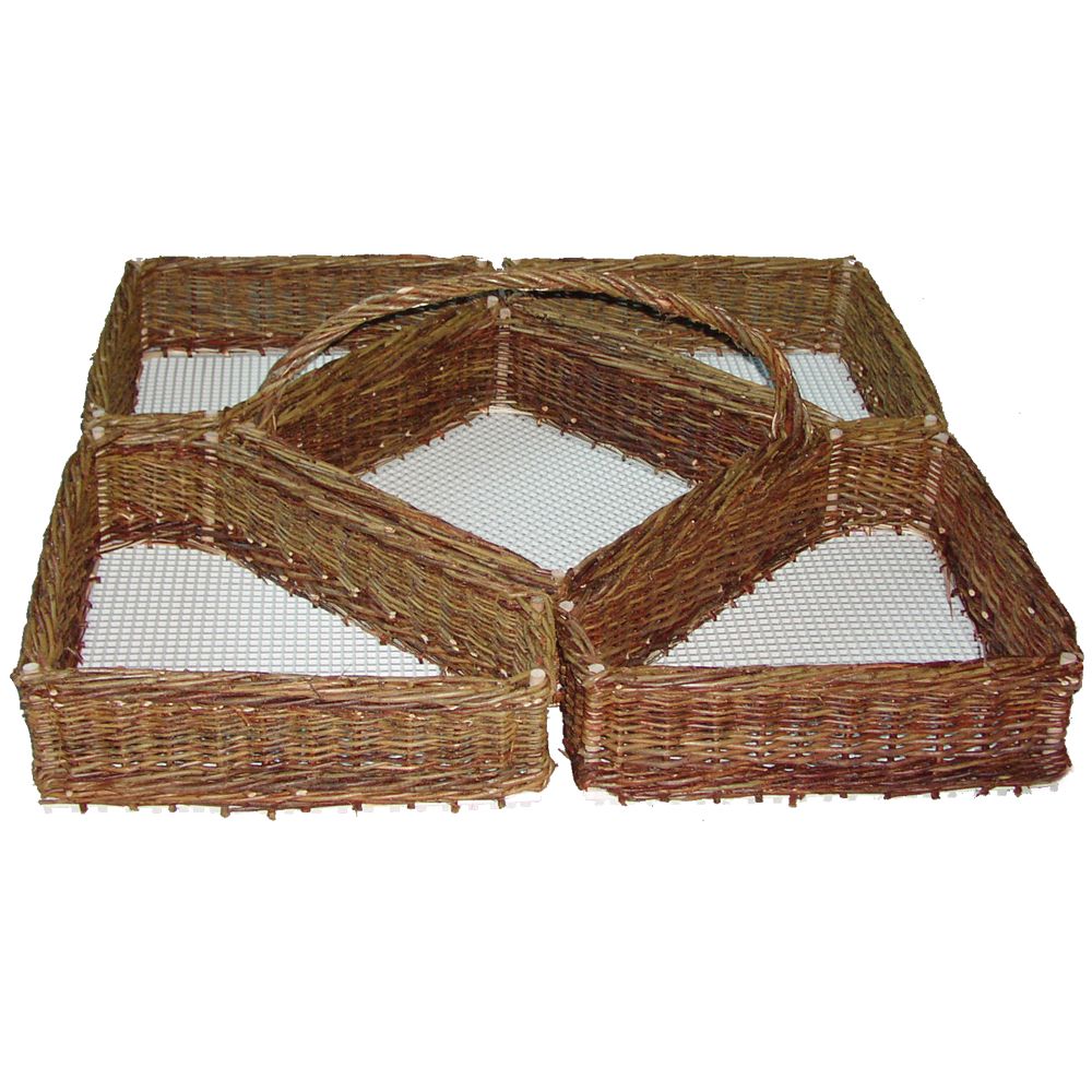 Mosaïque osier brut - fond caillebotis PVC - rayonnage et présentoir_0