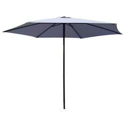 Parasol Push-Up Garden Friend Mât en acier Couverture en polyester Diamètre 3 m Gris - gris multi-matériau O850303_0