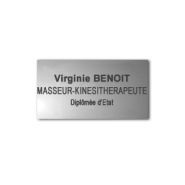 Plaque aluminium anodisé - gravure et tampons - 20 x 10 cm_0