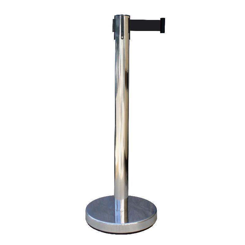 Poteau à sangle inox noir pour usage intérieur - 190245_0