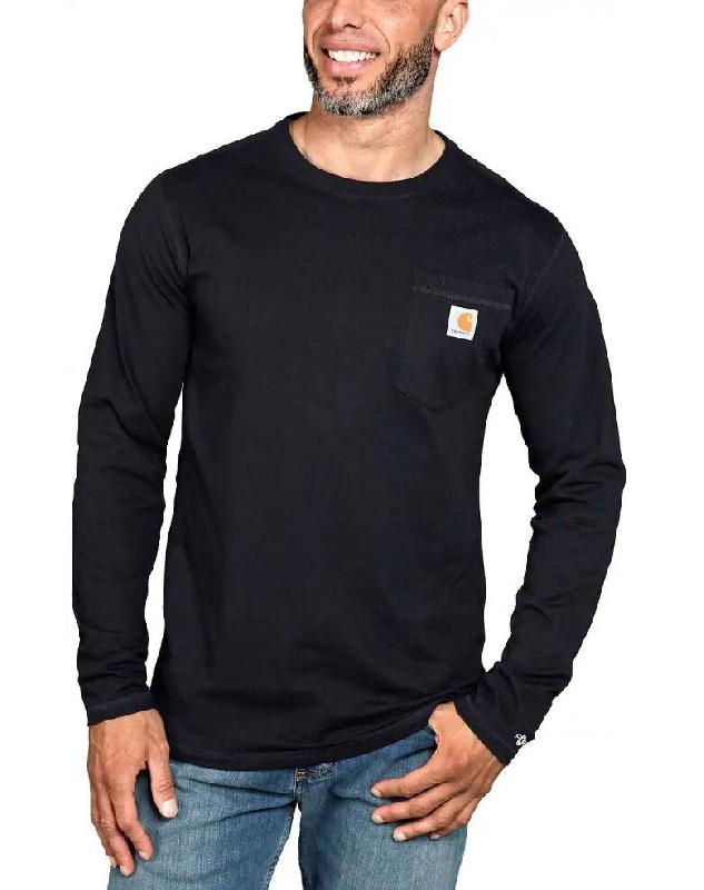 T-shirt Force Flex Manches longues Noir Homme - Tailles : XXL_0