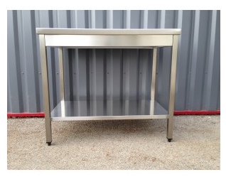 Table centrale inox avec étagère - Dimensions 1200x600x850/900mm - Inox 304 - Fabrication française_0