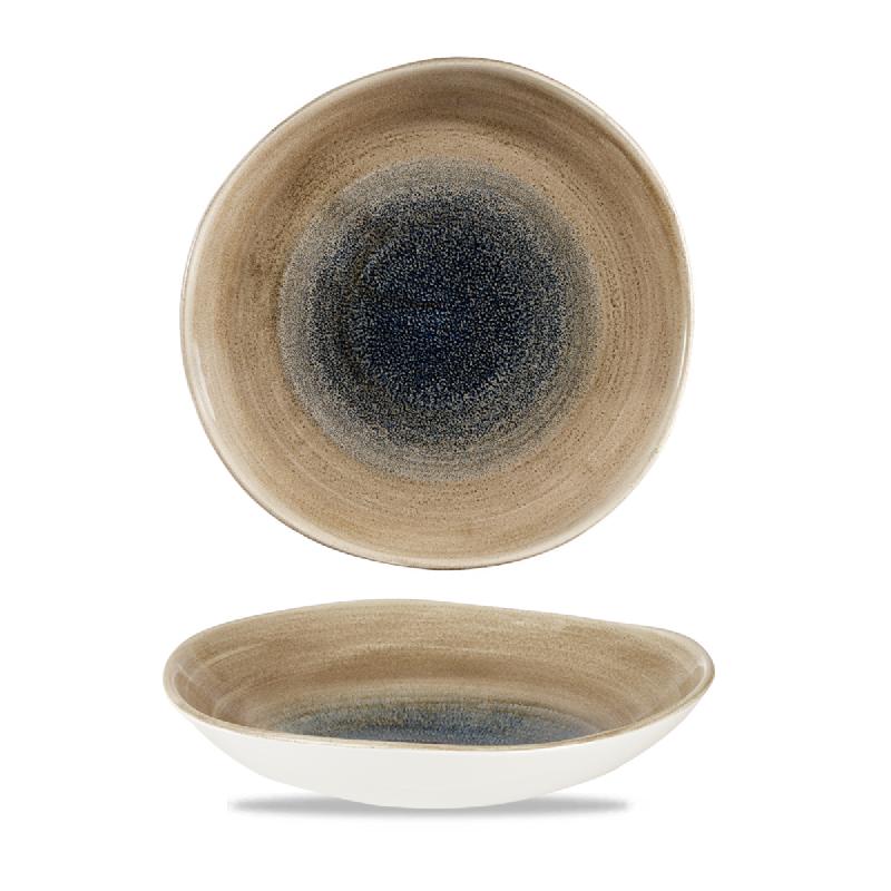 ASSIETTE CREUSE ORGANIQUE ROND AQUEOUS BAYOU PORCELAINE Ø 25,3 CM STONECAST CHURCHILL