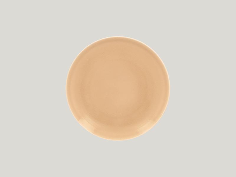 ASSIETTE COUPE PLATE ROND BEIGE PORCELAINE Ø 21 CM VINTAGE RAK