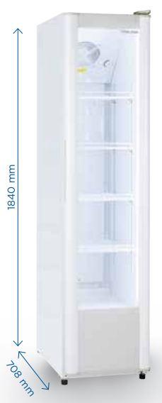 Armoire à boisson réfrigérée positive professionnel porte vitrée blanche 300 l - 440x708x1840 mm - RC 300 - CH_0