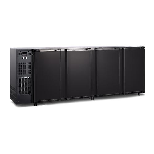 Arrière bar noir avec 4 portes battantes - 664 litres - FGB229-CO - Température +1°/+8°_0