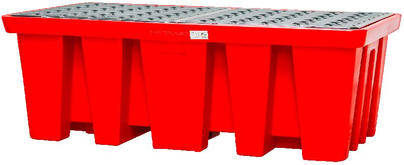 Bac de rétention en PE 2340x1300x750mm - avec grille - cap. 2200L MW Tools OPB2IBC_0