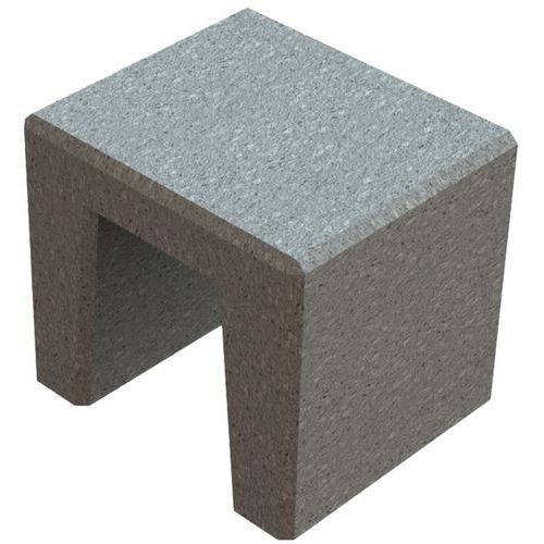 BANQUETTE STORY BÉTON GRIS ANTHRACITE L 50 CM - MANUTAN EXPERT