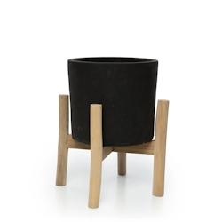 Bazar Bizar Jardinière Charcoal Bas - Noir Naturel - S - JABR043BN-S_0