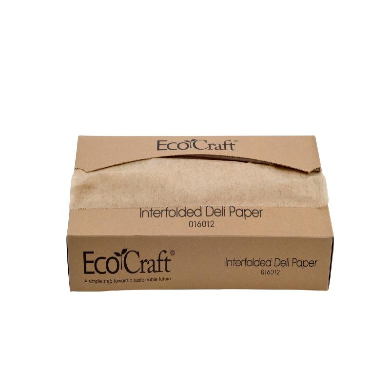 Betik Ecoline – 12 x 500 unités – Papier ingraissable kraft ciré san plastique en distributeur – 31 x 27 cm - marron papier 1011023_0