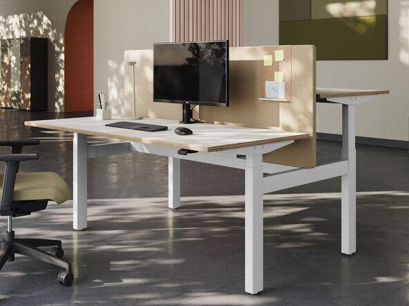 Bureau bench 2 personnes Adéma H avec réglage en hauteur électrique_0