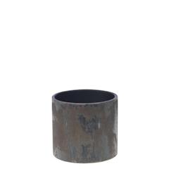 Cache pot Etna 18 cm  H18D20 NR/MA - -  Noir Rond Terre Cuite Lou De Castellane 20x20 cm - noir faïence 3520071950228_0