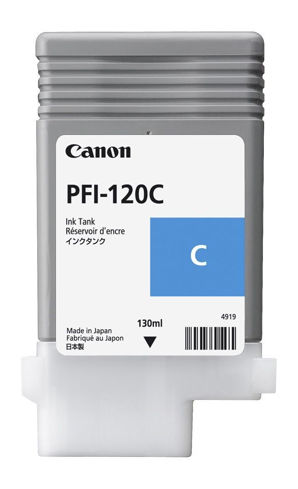 Cartouche d'encre Canon PFI-120C - Cyan mat 130ml pour imprimantes IPF TM-200, TM-205, TM-300, TM-305_0